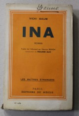 INA - roman par VICKI BAUM , 1933
