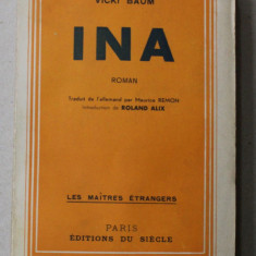 INA - roman par VICKI BAUM , 1933
