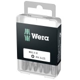 Biti pentru surubelnite Phillips Wera 05072401005, PH2X25 mm, 25 bucati