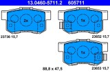 ATE 13.0460-5711.2 set placute frana,frana disc