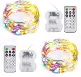Set de 2 instalatii cu 50 de LED-uri Ariceleo, plastic/cupru, multicolor, 5 m