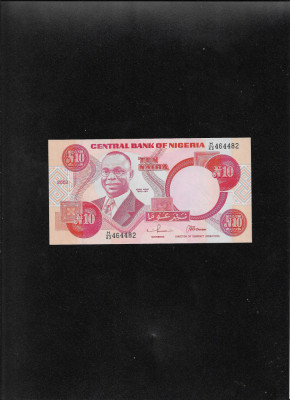 Nigeria 10 naira 2003 seria464482 unc foto