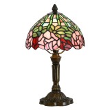 Veioza sticla polirasina Tiffany 21x39 cm