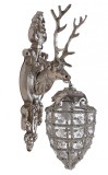 Aplica Rococo cap de cerb argintiu cu ornamente cristal CAT057, Altul