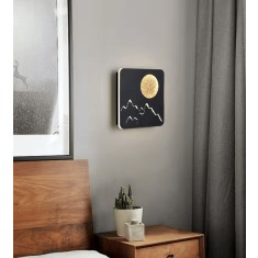Aplica LED 27W, patrata, munti si luna, 1350lm, lumina rece/calda/neutra