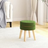 Cumpara ieftin Taburet rotund, verde, catifea