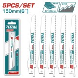 Set 5 buc lame fierastrau sabie Total pentru lemn 150mm 6TPI