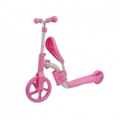 Trotineta si Bicicleta 2 in 1 pentru copii cu 2 roti-Culoare Roz