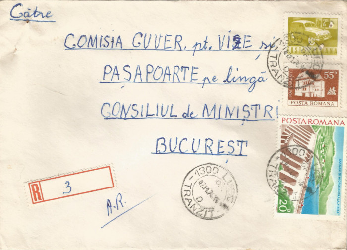 Romania, plic circulat intern, 1976