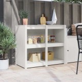VidaXL Dulap de bucătărie exterior Alb 106x55x92 cm din lemn masiv de pin