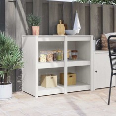 vidaXL Dulap de bucătărie Alb cald 106 x 55 x 92 cm Lemn masiv de pin 868178