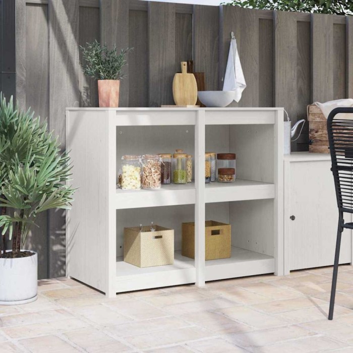 vidaXL Dulap de bucătărie Alb cald 106 x 55 x 92 cm Lemn masiv de pin 868178