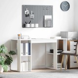 VidaXL Birou cu Depozitare Alb 130 x 50.5 x 75 cm Lemn compozit