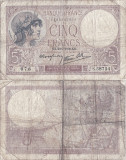 1939 (20 VII), 5 francs (P-83a.2) - Franța