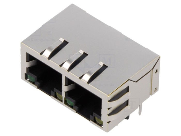Conector RJ45 ecranat cu LED