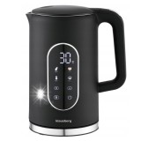 Fierbator electric, fabricat din otel inoxidabil, panou LED, negru/argintiu, capacitate 1,7 litri, 1850-2200 W, Klausberg