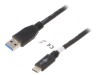 Cablu USB 3.0 A la C 3m Negru, Goobay
