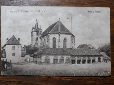 SEBES - SEBESUL SASESC - MUHLBACH - BISERICA EVANGHELICA - INCEPUT DE 1900 foto