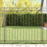 VidaXL Panou de gard din oțel gri 1.7x1.5 m
