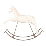 Cumpara ieftin Figurina Calut polirasina alba metal maro 61x15x51 cm