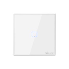 Telecomanda Sonoff T2EU1C-RF cu 1 canal, 433 MHz, Semnal RF, Alb SmartElectro IntelligentHouse