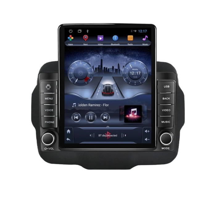 Navigatie dedicata cu Android Jeep Renegade dupa 2014, 2GB RAM, Radio GPS Dual