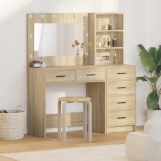 vidaXL Masă de Machiaj cu sertar Maro 78,5 x 41 x 135 cm Lemn compozit