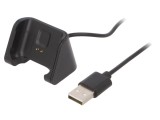 Cablu de &icirc;ncărcare smartwatch 1m 1A negru
