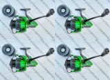 SET 4 Mulinete Feeder Robinhan IMPACT SP6000 tambur long cast 10 rulmenti, Baitrunner, Diamant Alb