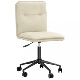 Scaun Bucatarie Gossi Crem Piele Ecologica, Reglabil, Metal/Lemn, 45x54x89cm