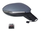 Oglinda exterioara Volkswagen Id.3, 11.2019-, montare dreapta, reglaj electric; grunduit; incalzit; sticla convexa; geam cromat; 16 gauri / 6 pini; c