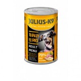 Julius K9, hrana umeda pentru caini, curcan si orez, 1,240 gr