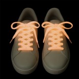 Sireturi roz fosforescente pentru incaltaminte, lumineaza galben, 1.25 m, textil
