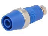 Soclu Banană 4mm 32A 1kV Albastru Nichelat