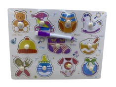 Incastre lemn forme diferite si tablita de desen foto