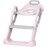 Reductor toaleta cu scara Chipolino Flippy pink