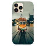 Husa compatibila cu Apple iPhone 15 Pro Max, Viceversa, model Cool minion , Silicon, TPU, Transparent, Carcasa