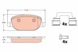 TRW GDB2129 set placute frana,frana disc