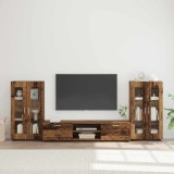 vidaXL Set comodă TV cu sertar FLORIN 3 pcs Lemn vechi Lemn compozit 3397942