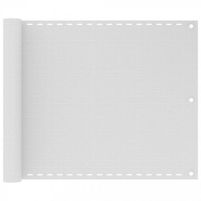 Paravan de balcon, alb, 75x300 cm, HDPE