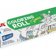 Carioca Coloring Roll, 30 X 198 Cm/rola, Hartie Autoadeziva - Jungle