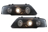 Faruri Angel Eyes VW Passat B5 3B (11.1996-08.2000) Negru Performance AutoTuning, KITT Lightning