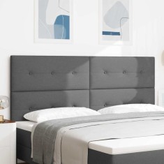 vidaXL Tăblie cap cu headboard Manual Gri &icirc;nchis 200 cm țesătură 3337861