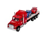 Set de joaca cu 2 masini si camion de transport, 34x7x9 cm