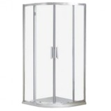 Cabină de duș curbată Aquarius fără cădiță de duș 90x90 cm cu strat Easy Clean