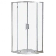 Cabină de duș curbată Aquarius fără cădiță de duș 90x90 cm cu strat Easy Clean