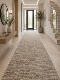 Cumpara ieftin Traversa Daffi 13099-120, Inaltime Fir 6 mm, Latime 120 m, Marime 120 x 200 cm, Bej, Maro, Festonata Surfilata Tivita, Antialergica, Polipropilena, Li