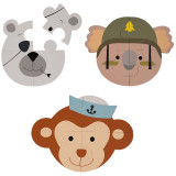 Bo Jungle B-Animal puzzle Monkey/Bear/Koala 3 buc