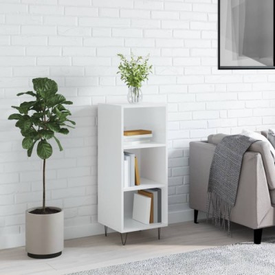 vidaXL Servantă, alb extralucios, 34,5x32,5x90 cm, lemn compozit 828726 foto