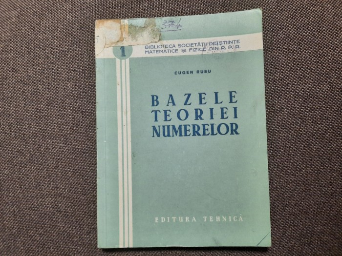 EUGEN RUSU BAZELE TEORIEI NUMERELOR R18